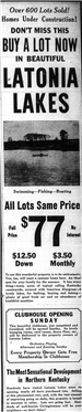 Historical Latonia Lakes Newspaper Clipping 3