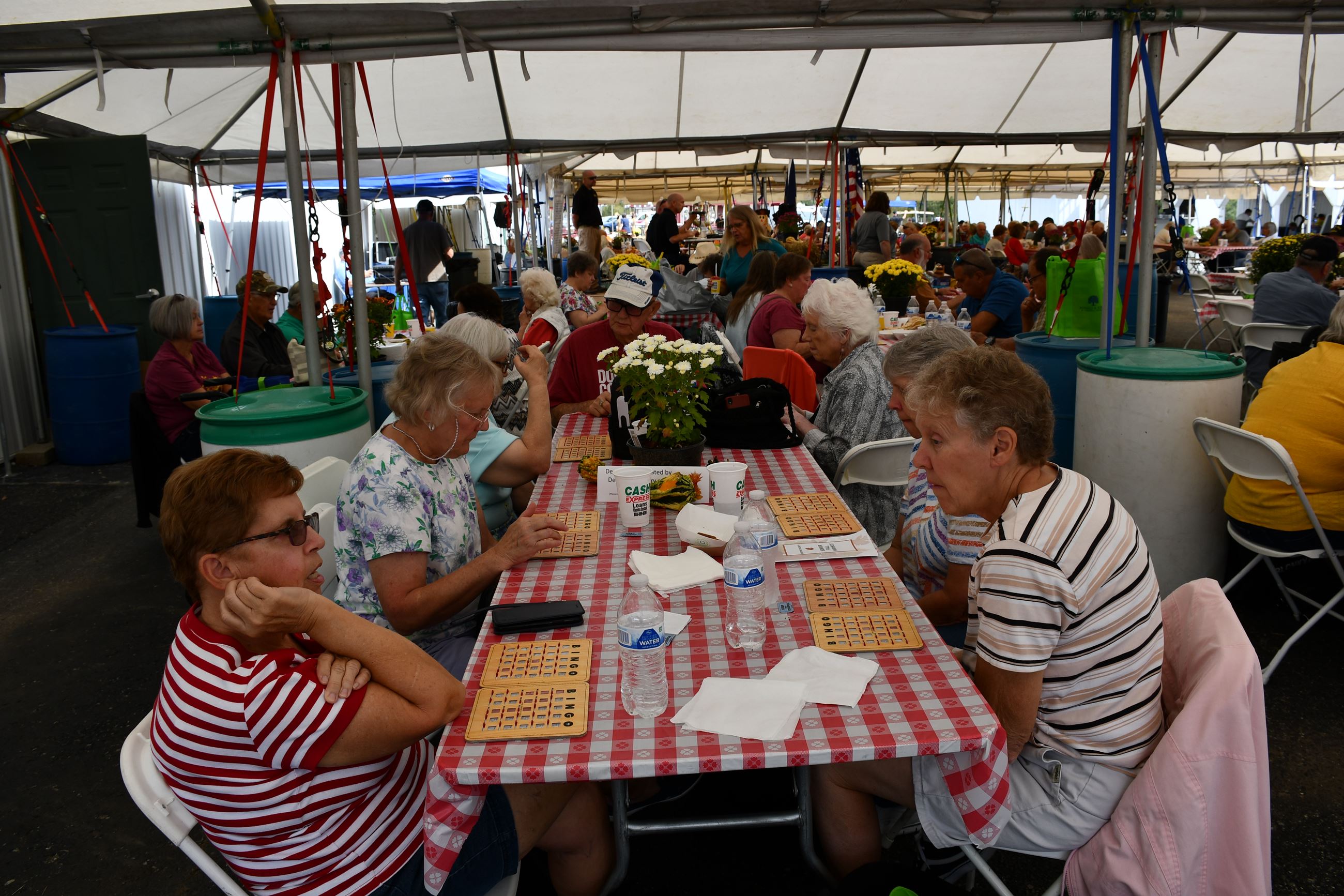 Senior Fall Harvest attendees play bingo.
