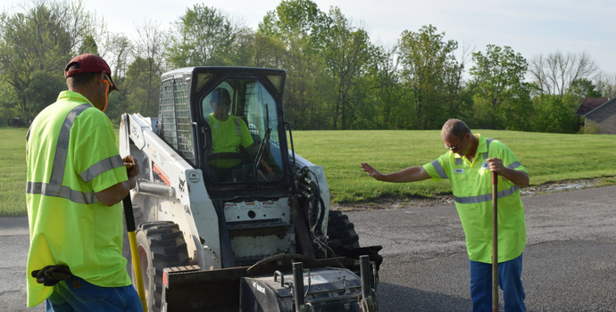 Three Public Works Employees at Work
