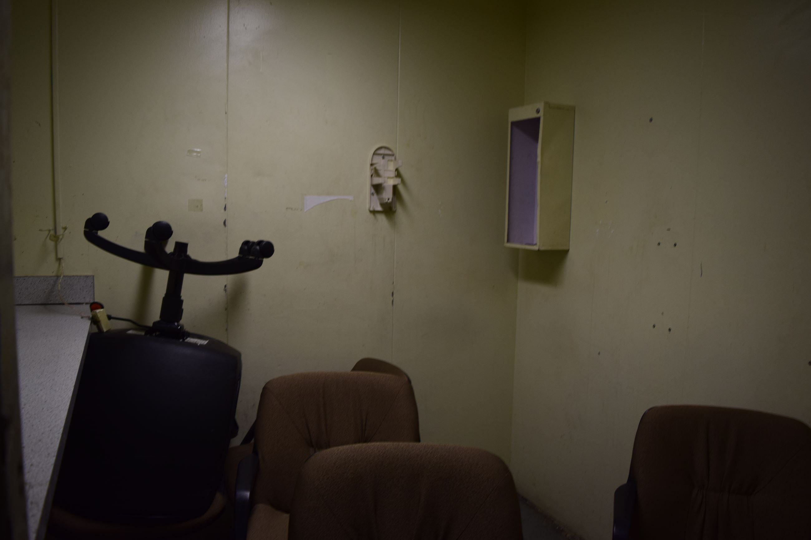 Empty room on former jail floor