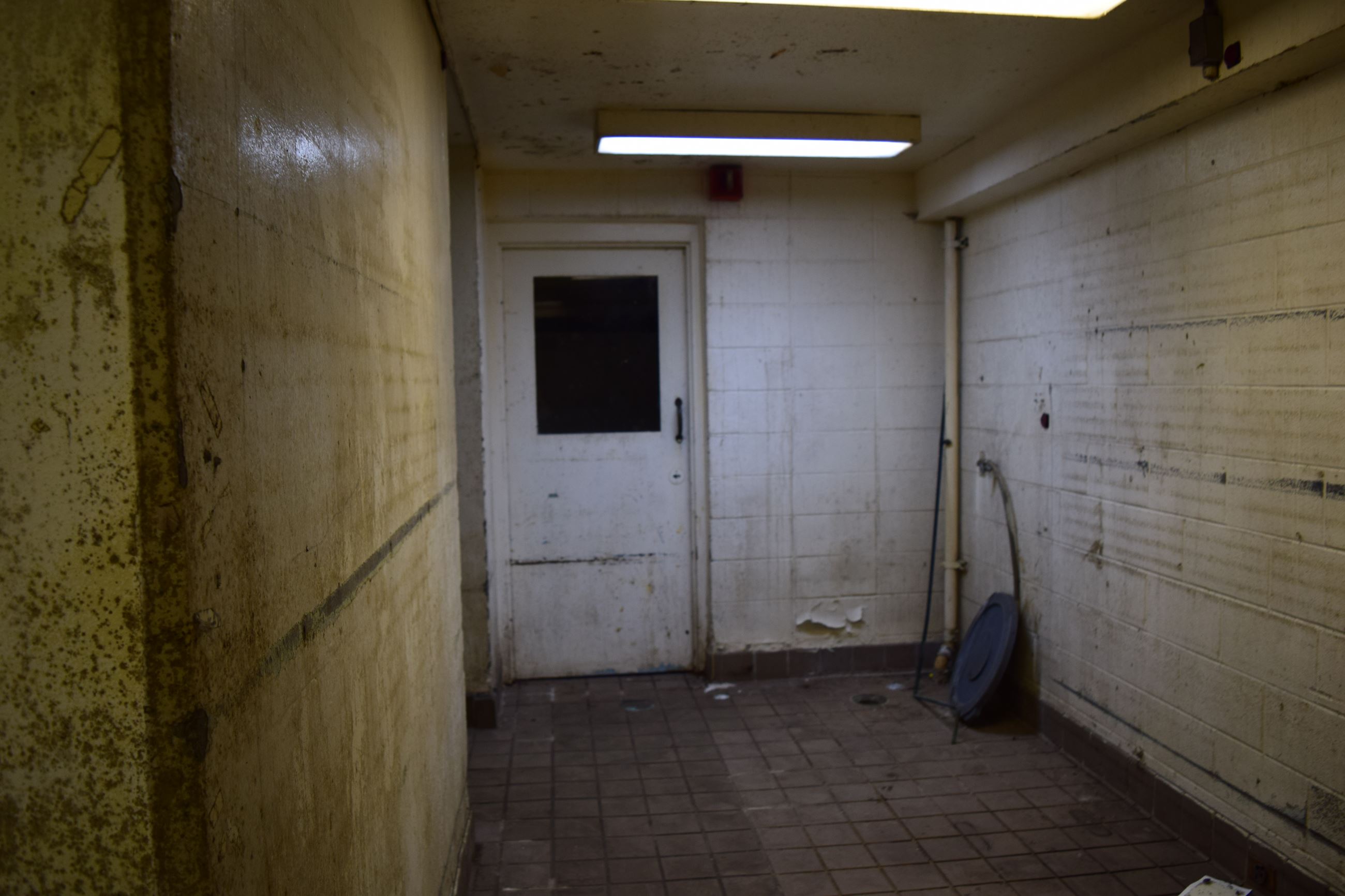 Former jail kitchen in basement