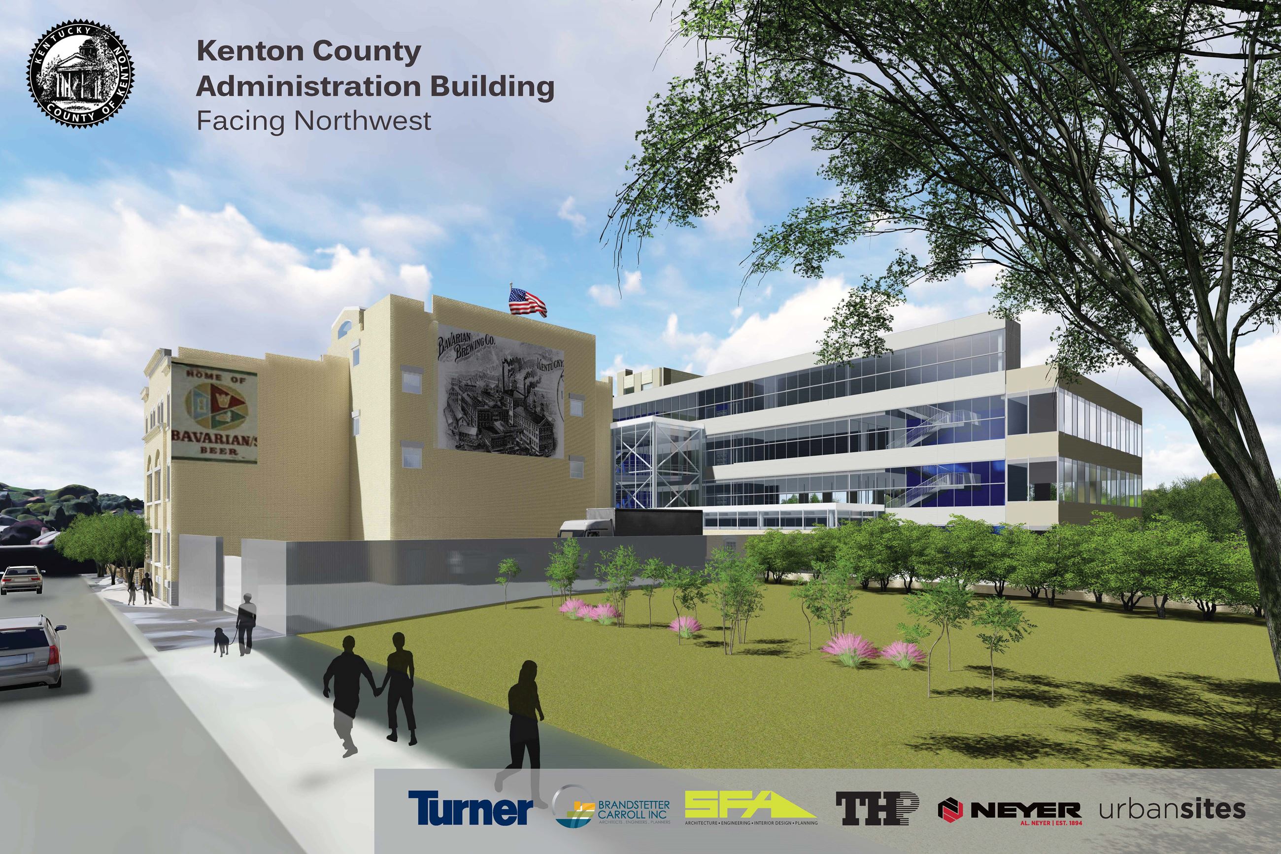 Administration Building Design Rendering - Facing Northwest