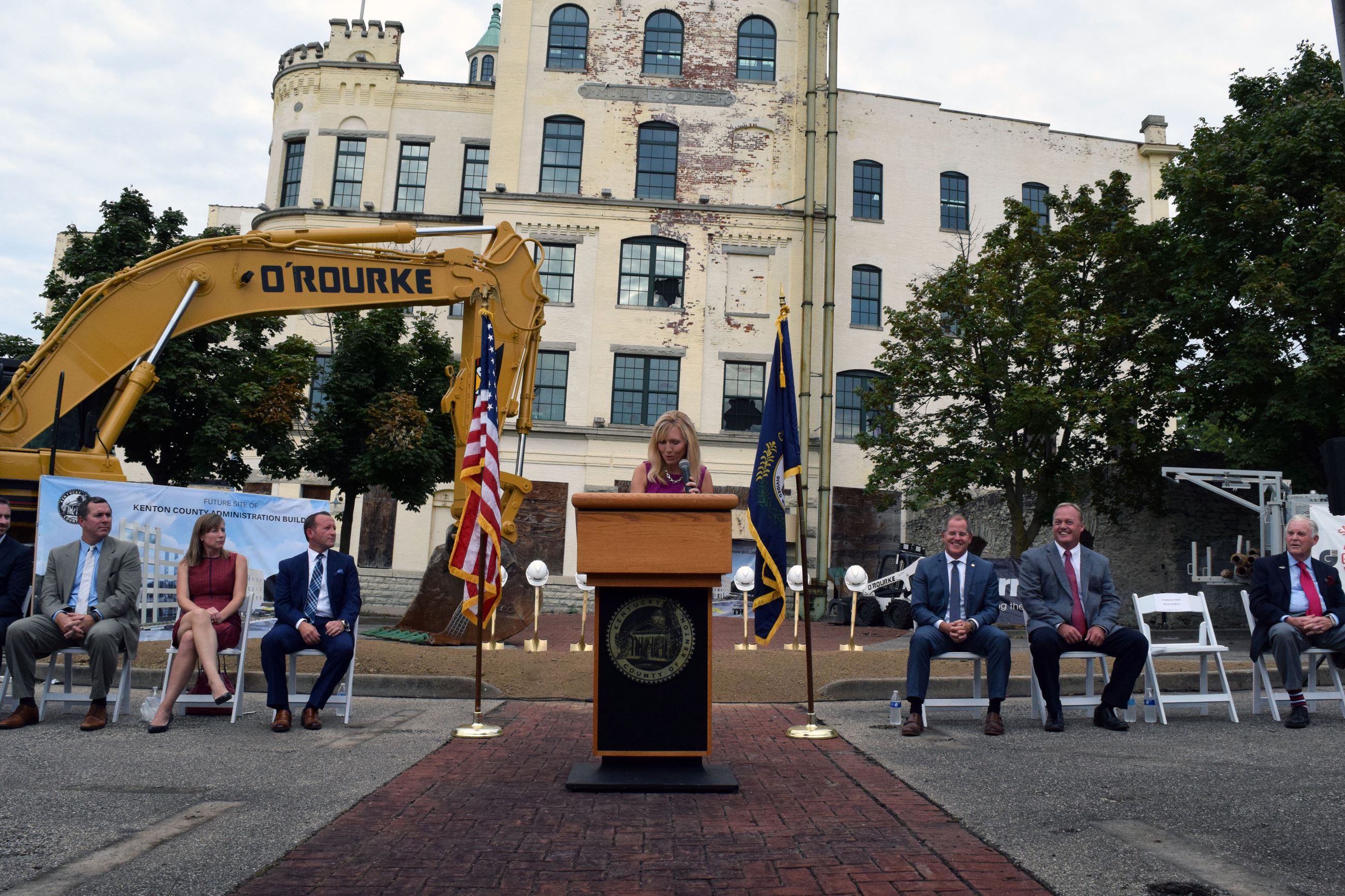 Kenton County Commissioner Beth Sewell addresses the audience 1