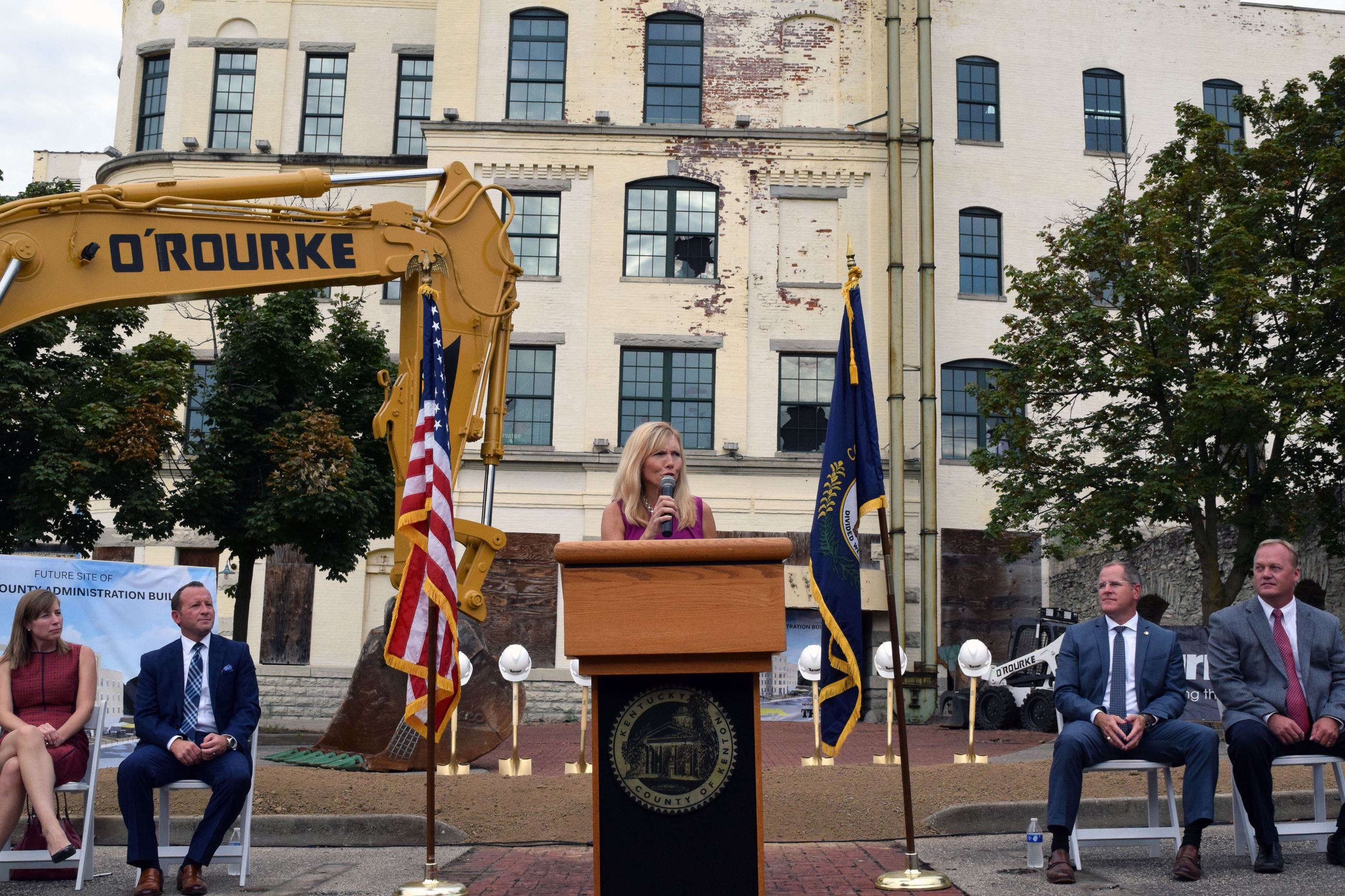 Kenton County Commissioner Beth Sewell addresses the audience 2