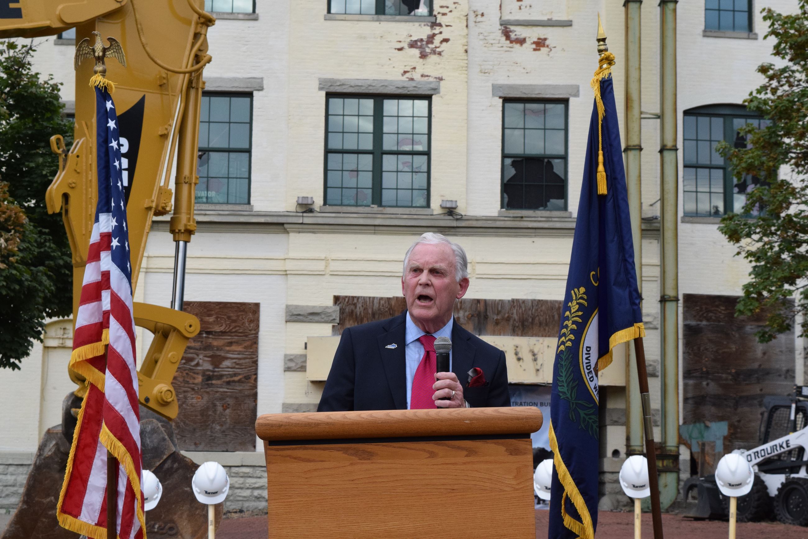 Kenton County Commissioner Jon Draud addresses the audience