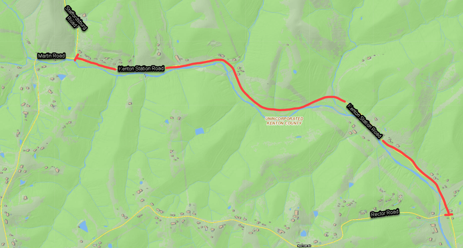Kenton Station Road Map