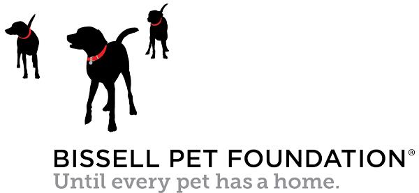 Bissell Pet Foundation logo. Solid black dogs with white border. Opens in new window